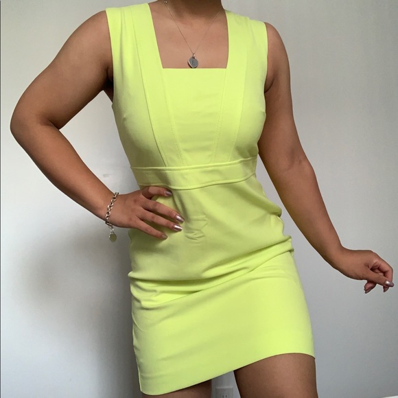 yellow office dress